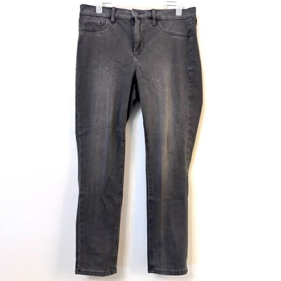 Banana Republic Super Stretch Legging-Fit Jeans Gray Medium Wash Petite Sz 30/10 - Picture 1 of 3